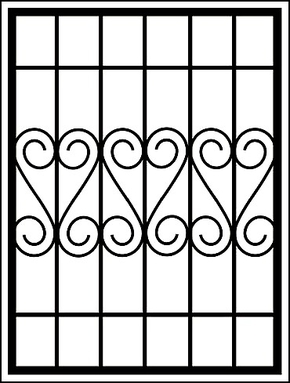 Сварная решетка на окно RS-016